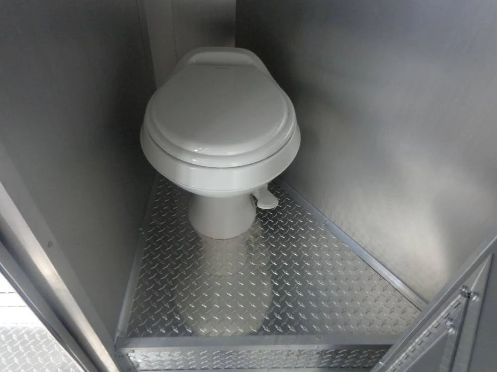 Concession Trailer 8.5' x 28' Black - BBQ Smoker Food Catering Event Restroom