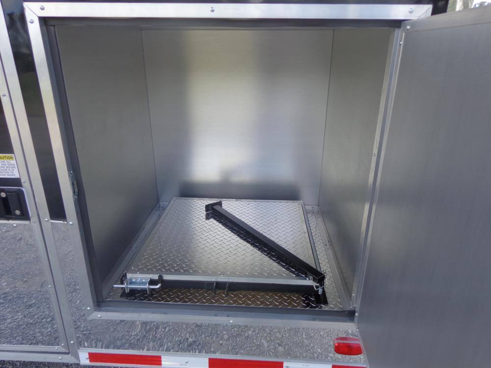 Concession Trailer 8.5' x 28' Black - Smoker BBQ Food Catering Event Restroom