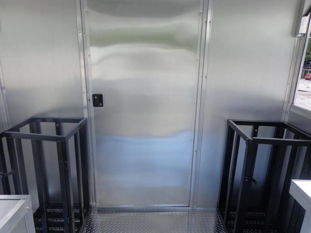 Concession Trailer 8.5' x 28' Black - Smoker BBQ Food Catering Event Restroom
