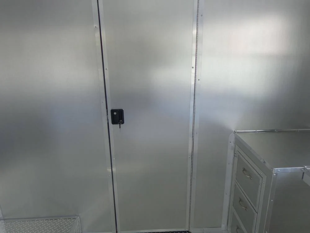 Concession Trailer 8.5' x 28' Black - Smoker BBQ Food Catering Event Restroom