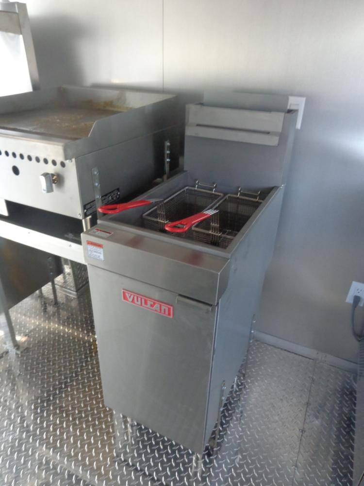 Concession Trailer 8.5' x 28' Black - Smoker BBQ Food Catering Event Restroom
