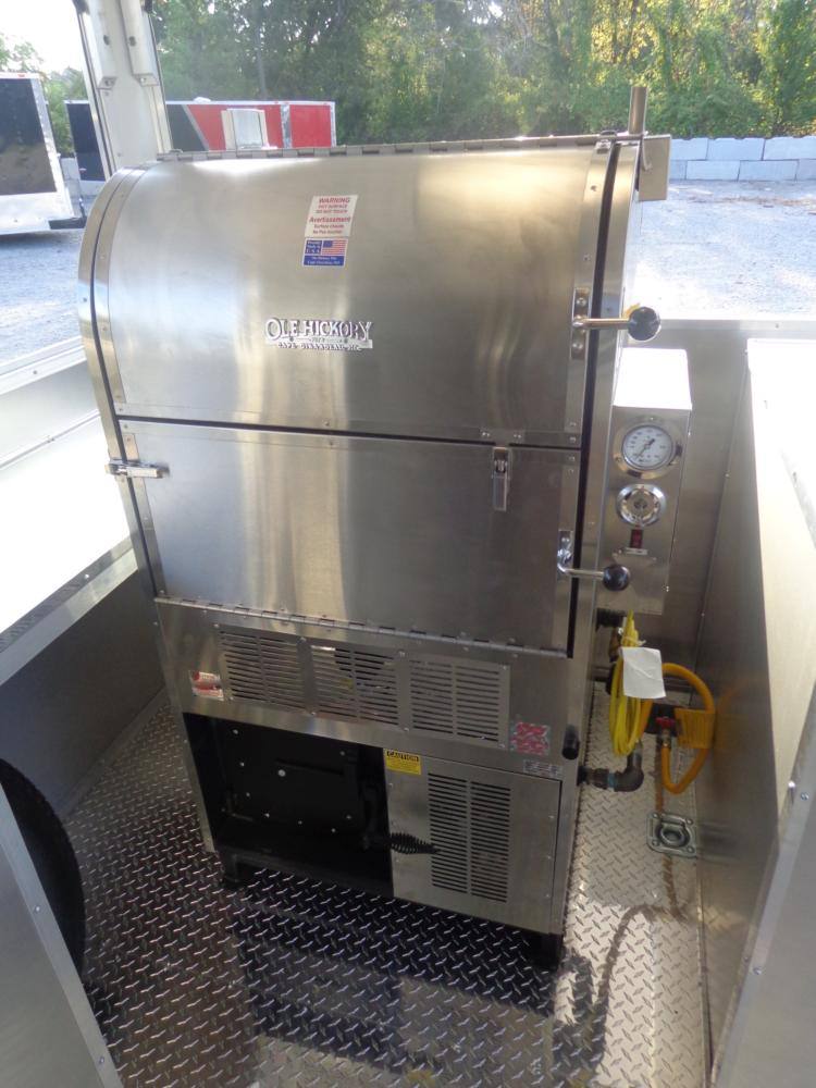 Concession Trailer 8.5' x 28' Black - Smoker BBQ Food Catering Event Restroom
