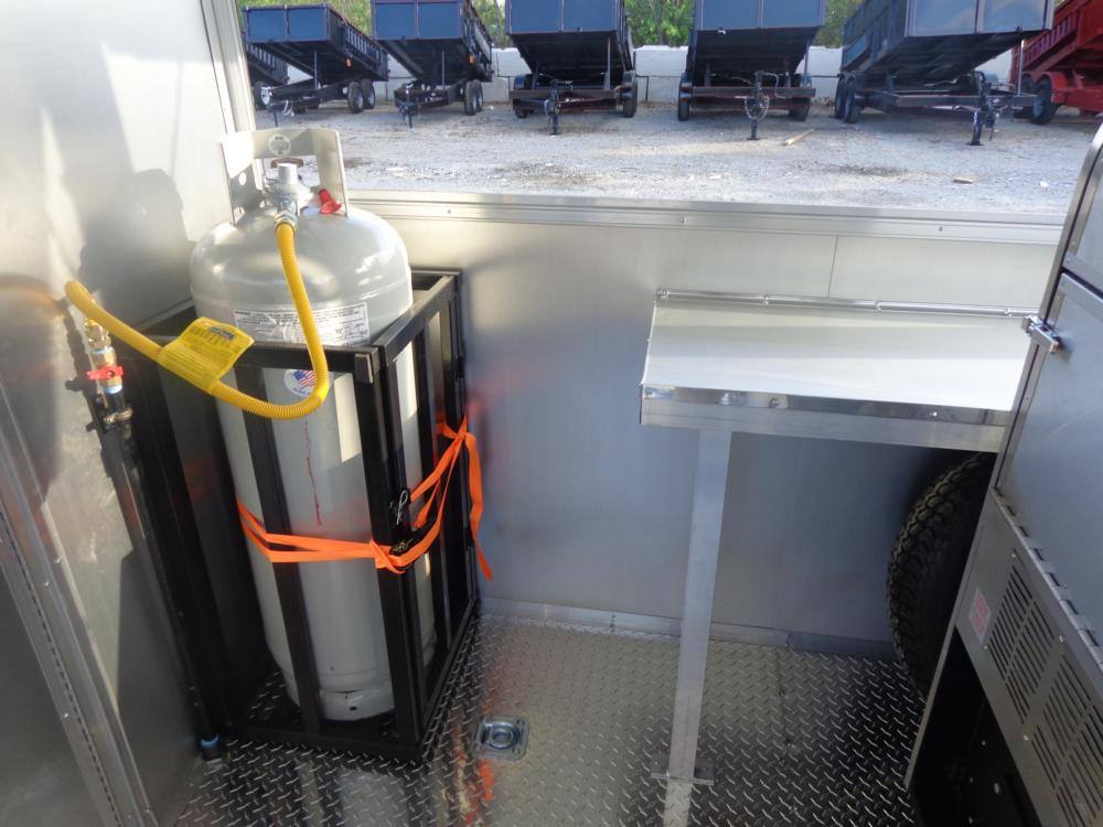 Concession Trailer 8.5' x 28' Black - Smoker BBQ Food Catering Event Restroom