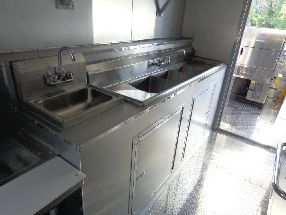 Concession Trailer 8.5' x 28' Black - Smoker BBQ Food Catering Event Restroom