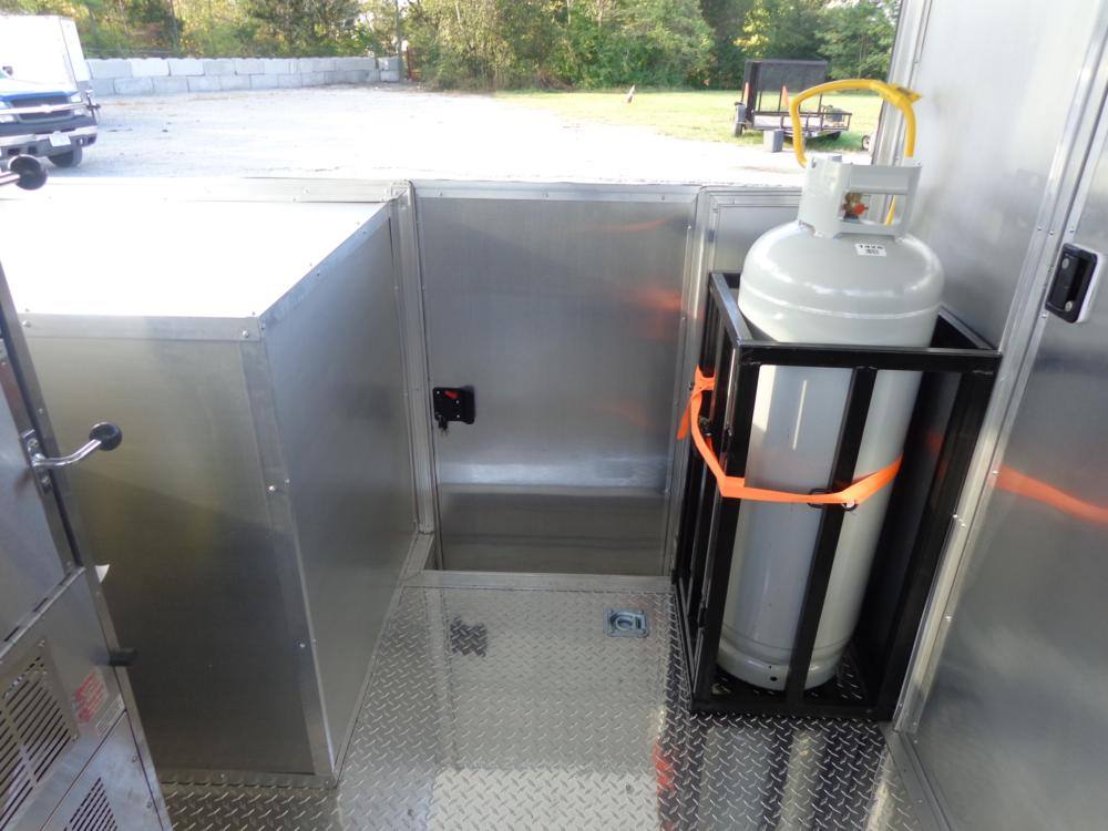 Concession Trailer 8.5' x 28' Black - Smoker BBQ Food Catering Event Restroom