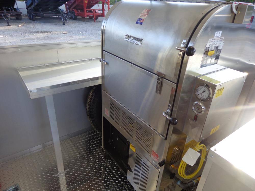 Concession Trailer 8.5' x 28' Black - Smoker BBQ Food Catering Event Restroom