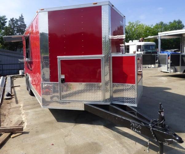 122-8.5-x-16-concession-trailer-red-food-with-appliances-2.jpg 8.5' x 16' Concession Trailer Red Food With Appliances