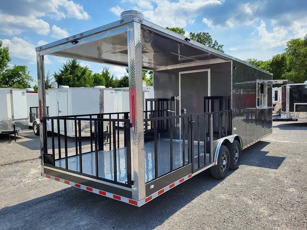 1220-concession-trailer-8.5-x-28-charcoal-grey-bbq-event-catering-11.jpg Concession Trailer 8.5' X 28' Charcoal Grey BBQ Event Catering