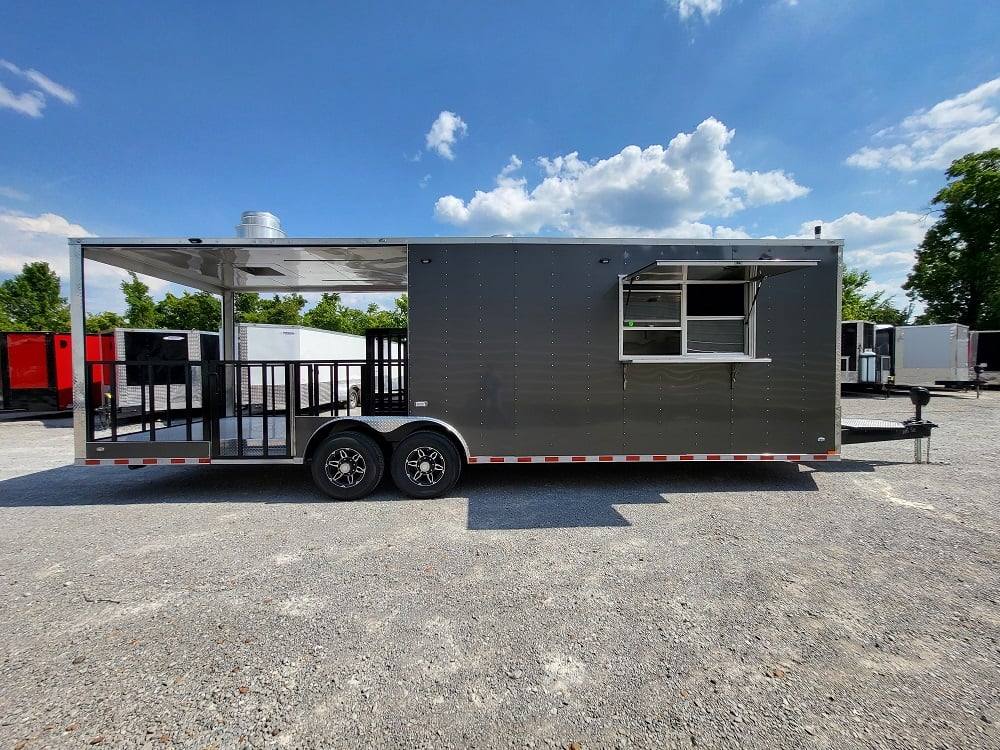 1220-concession-trailer-8.5-x-28-charcoal-grey-bbq-event-catering-12.jpg Concession Trailer 8.5' X 28' Charcoal Grey BBQ Event Catering
