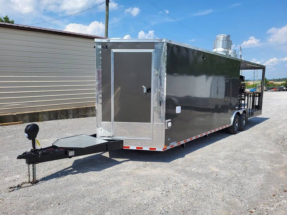1220-concession-trailer-8.5-x-28-charcoal-grey-bbq-event-catering-3.jpg Concession Trailer 8.5' X 28' Charcoal Grey BBQ Event Catering