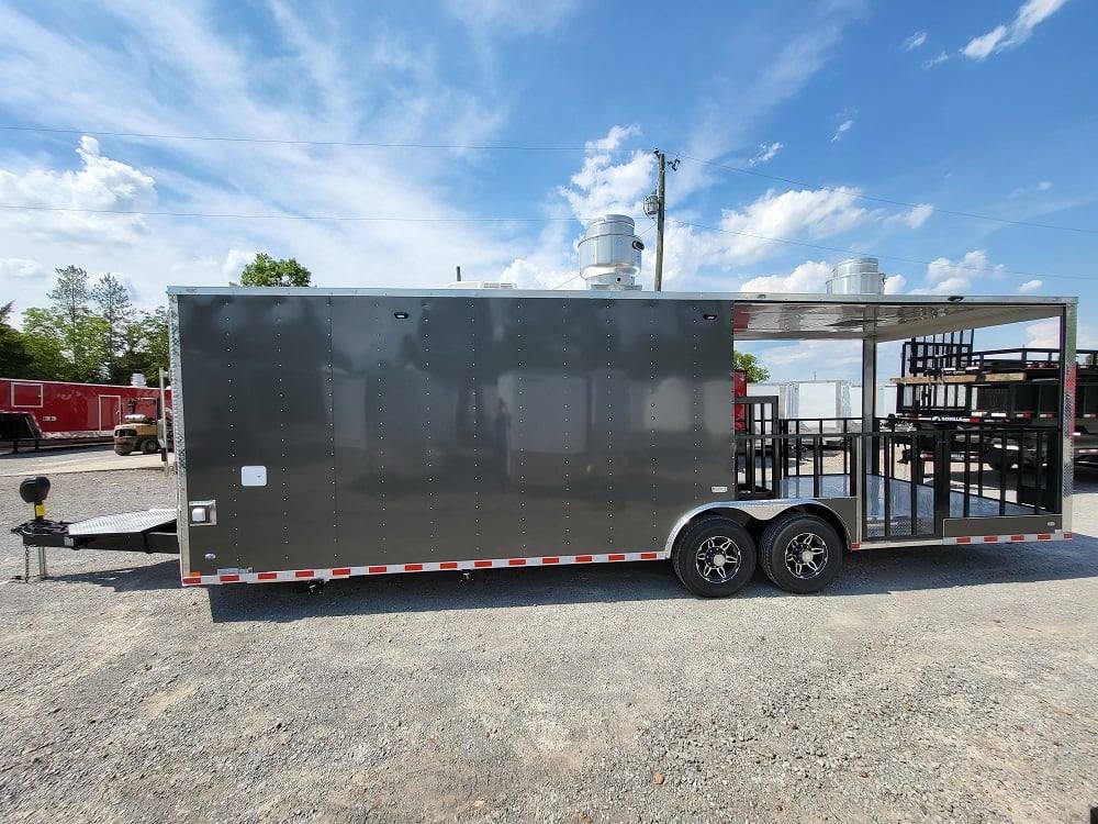 1220-concession-trailer-8.5-x-28-charcoal-grey-bbq-event-catering-4.jpg Concession Trailer 8.5' X 28' Charcoal Grey BBQ Event Catering