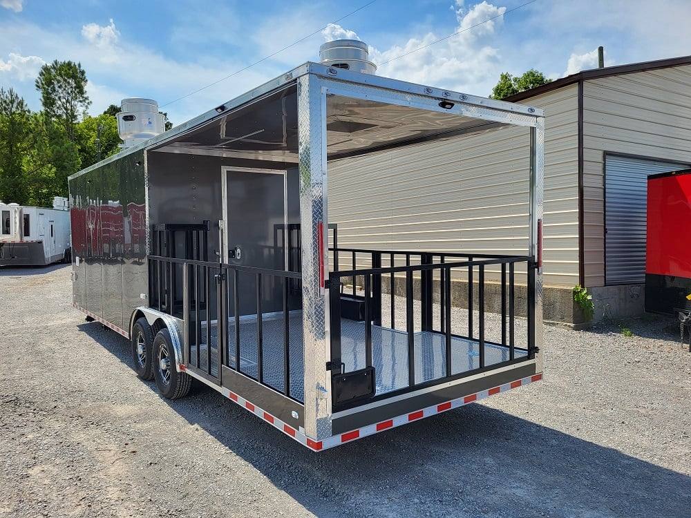 1220-concession-trailer-8.5-x-28-charcoal-grey-bbq-event-catering-6.jpg Concession Trailer 8.5' X 28' Charcoal Grey BBQ Event Catering
