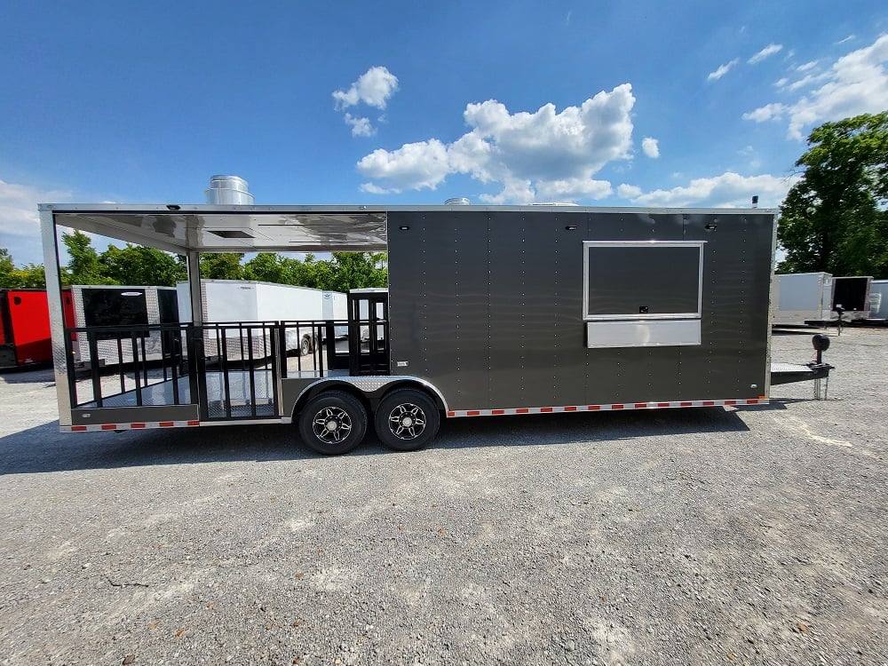1220-concession-trailer-8.5-x-28-charcoal-grey-bbq-event-catering-9.jpg Concession Trailer 8.5' X 28' Charcoal Grey BBQ Event Catering
