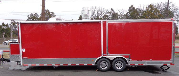 1221-concession-trailer-8.5-x-28-red-bbq-smoker-event-food-catering-5.jpg Concession Trailer 8.5' x 28' Red - BBQ Smoker Event Food Catering