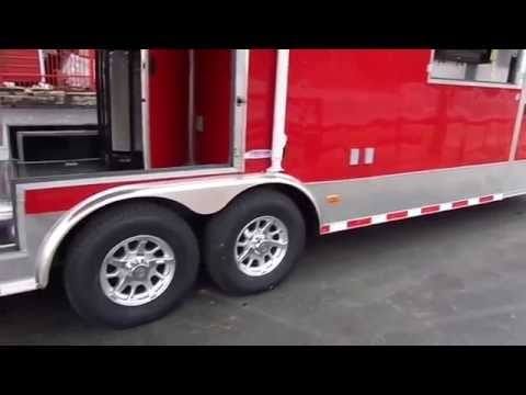 1221-concession-trailer-8.5-x-28-red-bbq-smoker-event-food-catering-6.jpg Concession Trailer 8.5' x 28' Red - BBQ Smoker Event Food Catering