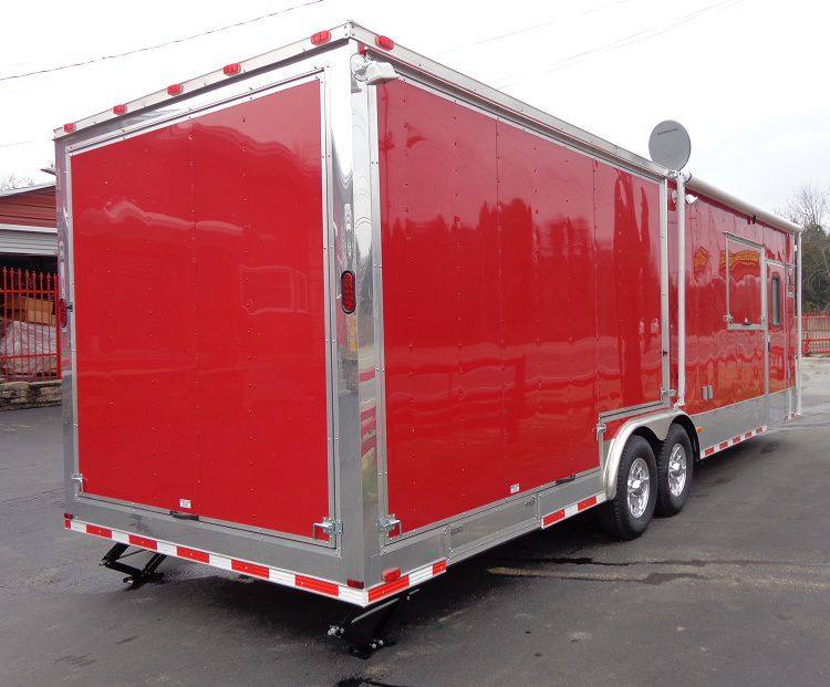 1221-concession-trailer-8.5-x-28-red-bbq-smoker-event-food-catering-7.jpg Concession Trailer 8.5' x 28' Red - BBQ Smoker Event Food Catering
