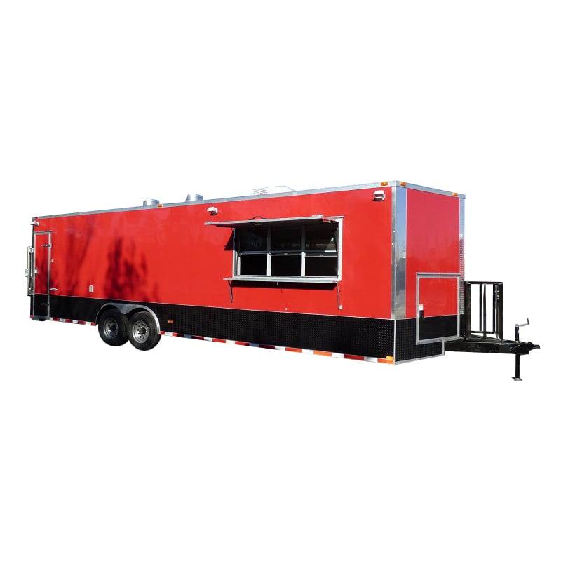 1222-concession-trailer-8.5-x-28-red-enclosed-food-catering-event-1.jpg Concession Trailer 8.5' x 28' Red - Enclosed Food Catering Event