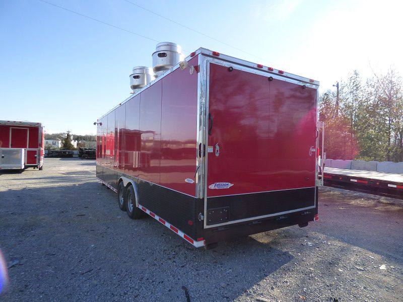 1222-concession-trailer-8.5-x-28-red-enclosed-food-catering-event-10.jpg Concession Trailer 8.5' x 28' Red - Enclosed Food Catering Event