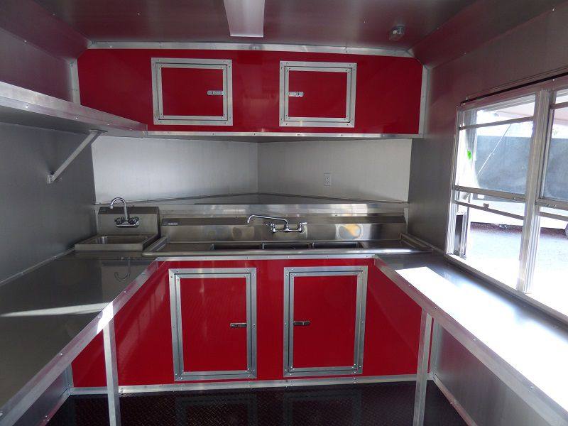 1223-concession-trailer-8.5-x-28-red-food-catering-event-with-appliances-23.jpg Concession Trailer 8.5' x 28' Red - Food Catering Event (With Appliances)