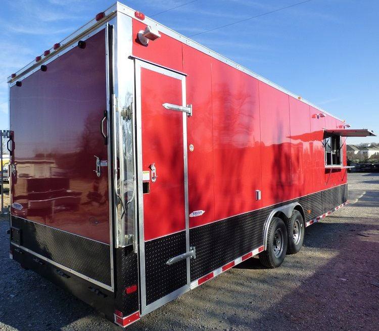1223-concession-trailer-8.5-x-28-red-food-catering-event-with-appliances-6.jpg Concession Trailer 8.5' x 28' Red - Food Catering Event (With Appliances)