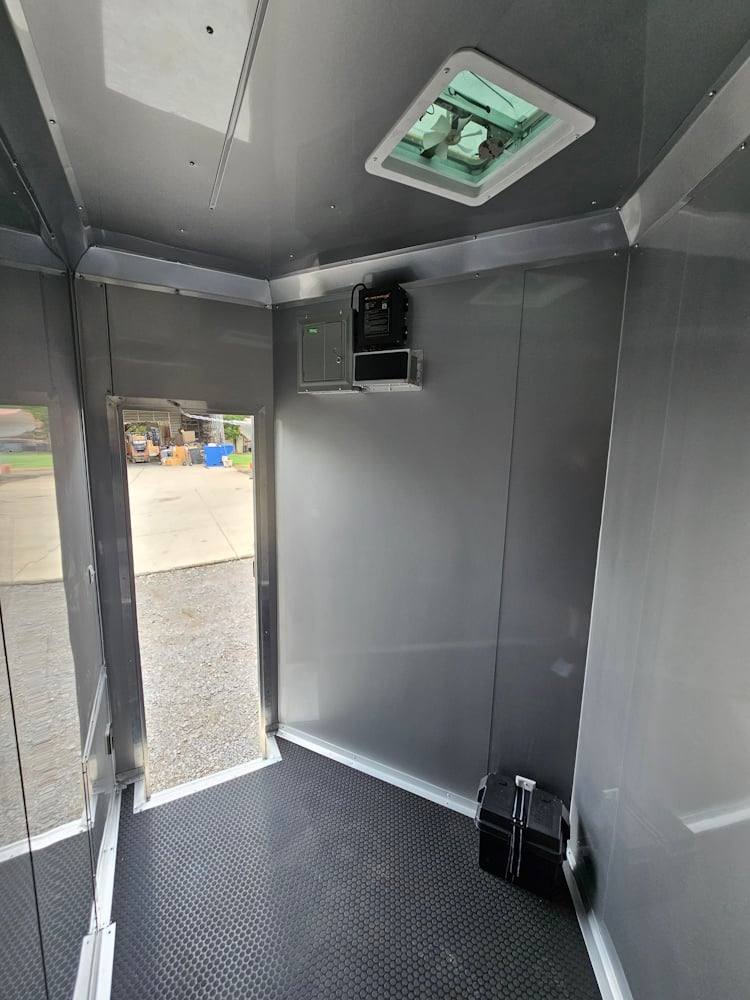 Concession Trailer 8.5' X 28' Yellow Concession Trailer Kettle Corn Event Catering
