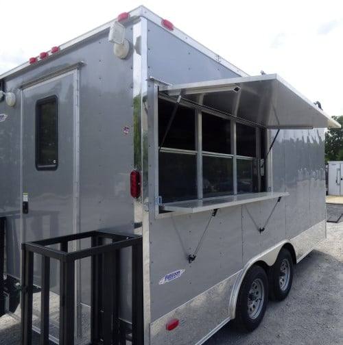 123-8.5-x-16-concession-trailer-silver-frost-catering-event-9.jpg 8.5' x 16' Concession Trailer Silver Frost Catering Event