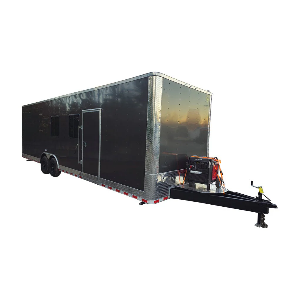 Concession Trailer 8.5' X 30' Charcoal Grey Mobile Office Trailer