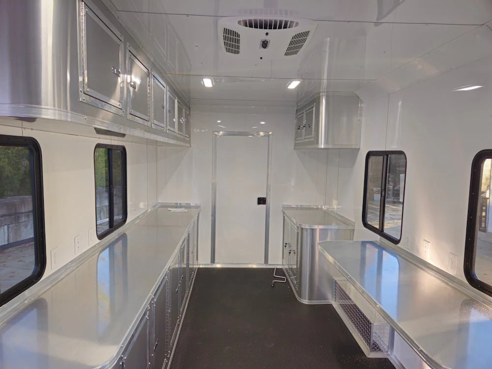 Concession Trailer 8.5' X 30' Charcoal Grey Mobile Office Trailer