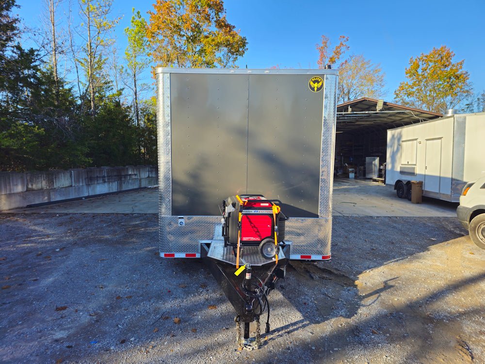 Concession Trailer 8.5' X 30' Charcoal Grey Mobile Office Trailer
