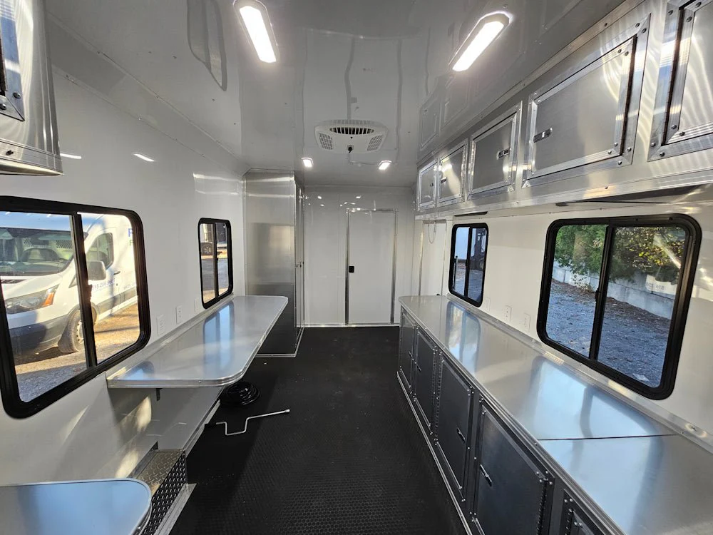 Concession Trailer 8.5' X 30' Charcoal Grey Mobile Office Trailer