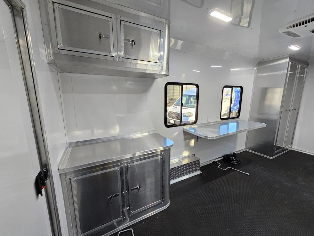 Concession Trailer 8.5' X 30' Charcoal Grey Mobile Office Trailer