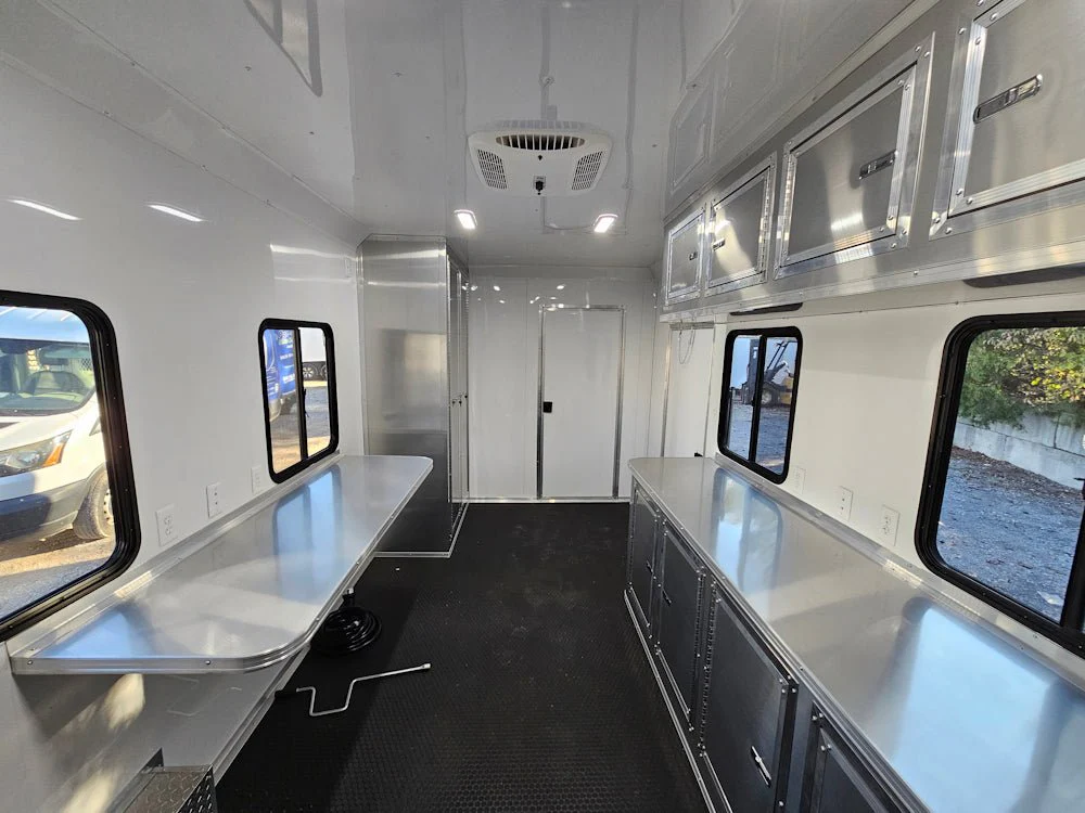 Concession Trailer 8.5' X 30' Charcoal Grey Mobile Office Trailer
