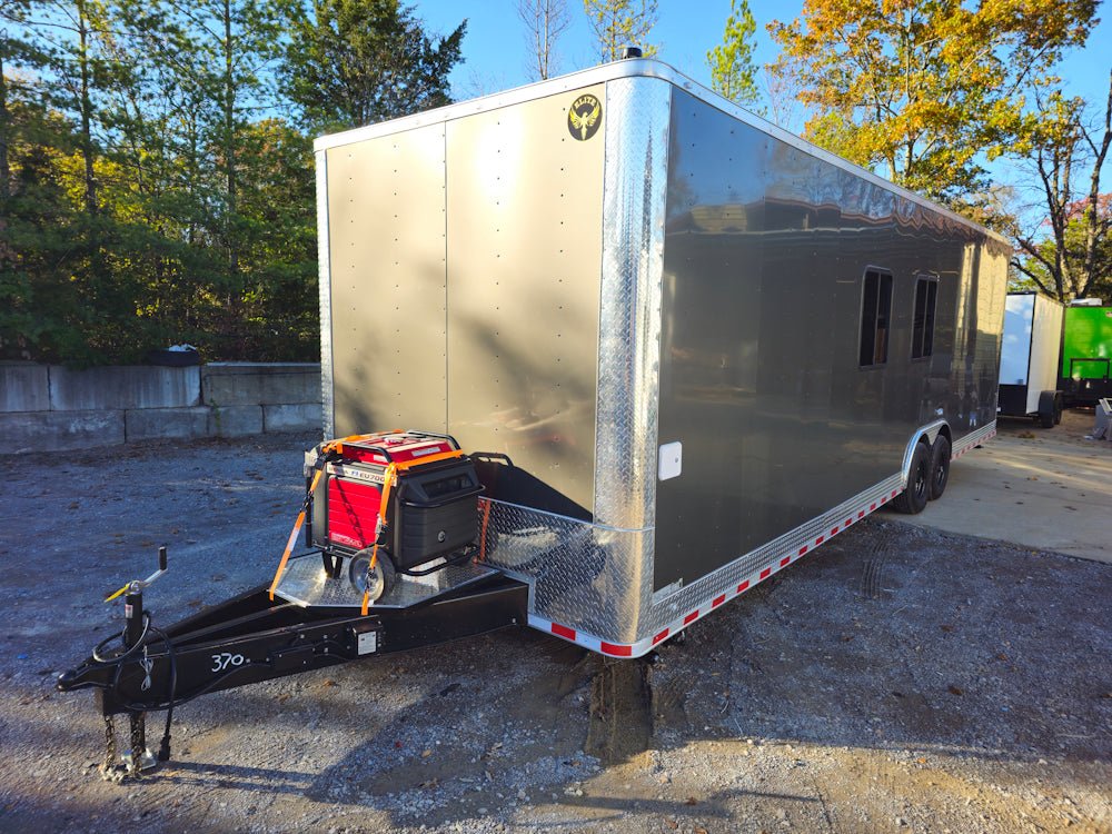 Concession Trailer 8.5' X 30' Charcoal Grey Mobile Office Trailer