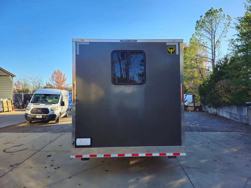 Concession Trailer 8.5' X 30' Charcoal Grey Mobile Office Trailer