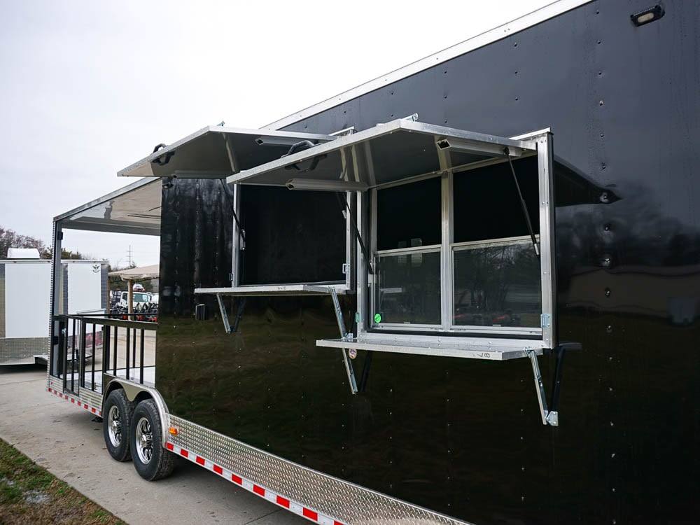 Concession Trailer 8.5' x 30' Custom BBQ Porch Event Catering