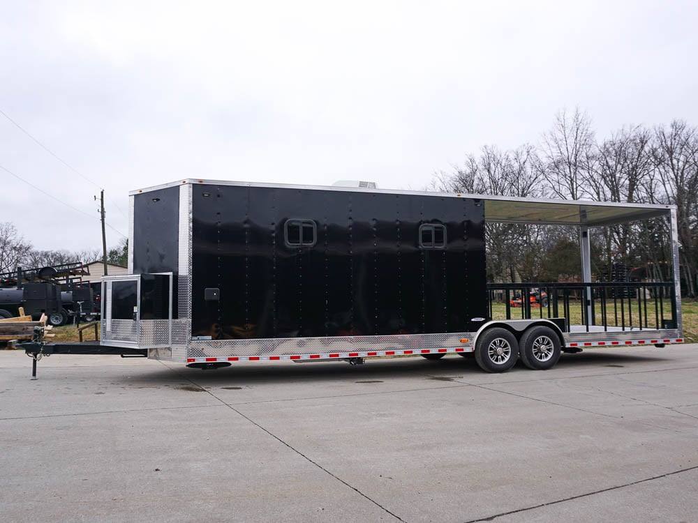 Concession Trailer 8.5' x 30' Custom BBQ Porch Event Catering
