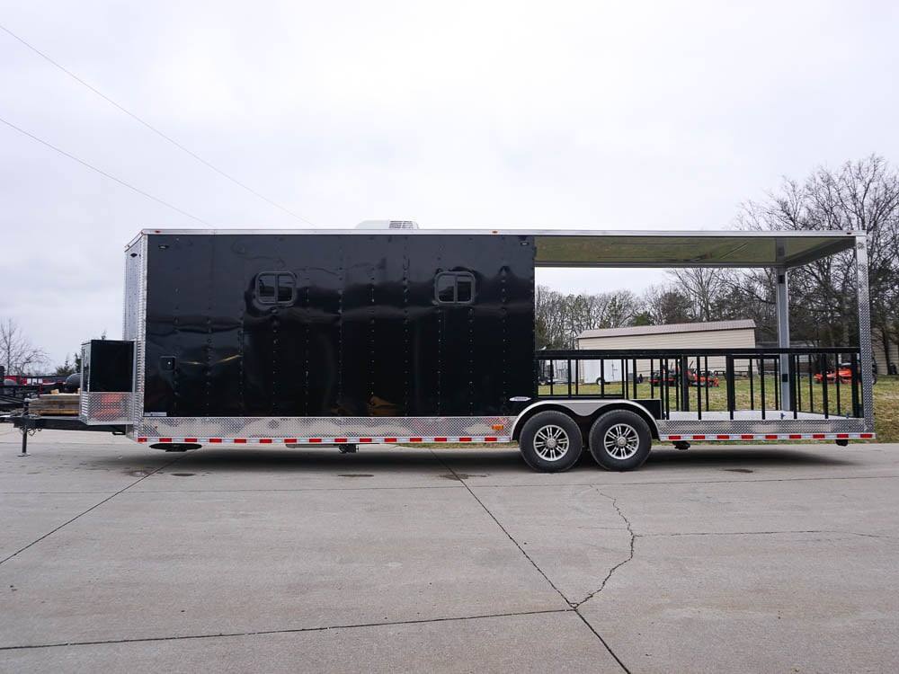 Concession Trailer 8.5' x 30' Custom BBQ Porch Event Catering