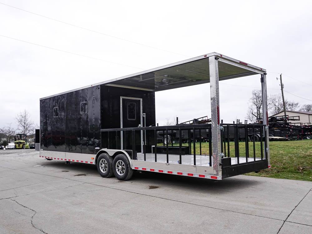 Concession Trailer 8.5' x 30' Custom BBQ Porch Event Catering