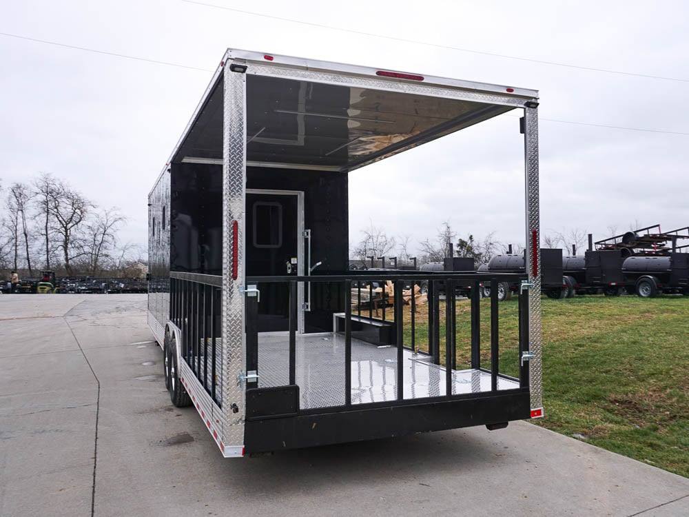 Concession Trailer 8.5' x 30' Custom BBQ Porch Event Catering