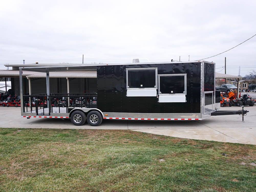 Concession Trailer 8.5' x 30' Custom BBQ Porch Event Catering