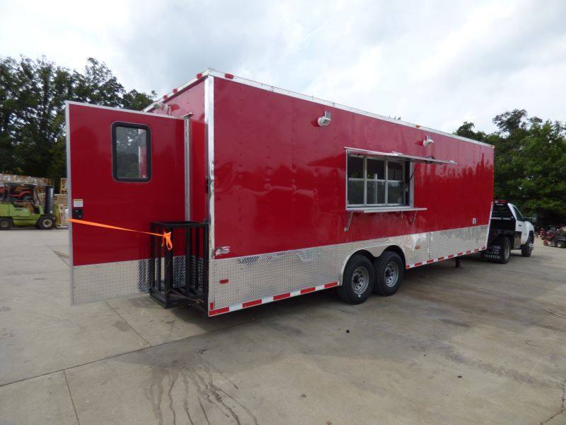 1237-concession-trailer-8.5-x-30-red-gooseneck-event-catering-food-custom-3.jpg Concession Trailer 8.5' x 30' Red Gooseneck Event Catering Food Custom