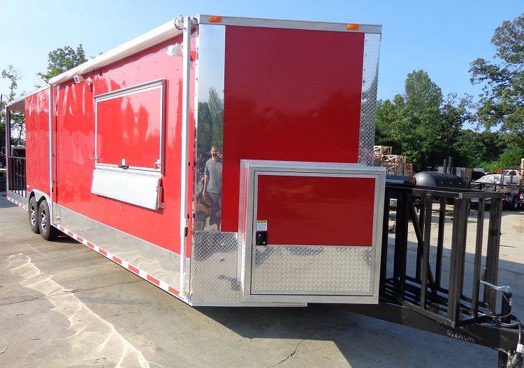 1239-concession-trailer-8.5-x-30-smoker-event-bbq-catering-enclosed-red-restroom-2.jpg Concession Trailer 8.5' x 30' Smoker Event BBQ Catering Enclosed (Red) Restroom