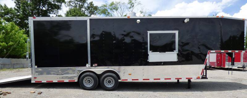 1240-concession-trailer-8.5-x-31-gooseneck-black-bbq-catering-11.jpg Concession Trailer 8.5' x 31' Gooseneck Black - BBQ Catering