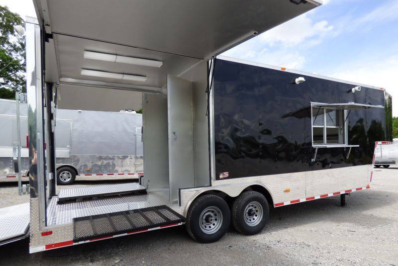 1240-concession-trailer-8.5-x-31-gooseneck-black-bbq-catering-2.jpg Concession Trailer 8.5' x 31' Gooseneck Black - BBQ Catering