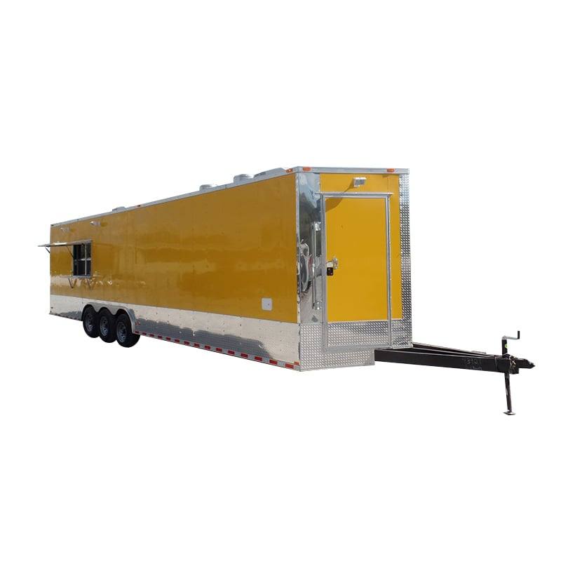 1243-concession-trailer-8.5-x-32-yellow-food-event-catering-1.jpg Concession Trailer 8.5' x 32' Yellow Food Event Catering