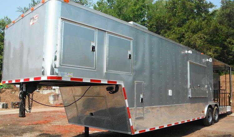 1245-concession-trailer-8.5-x-38-silver-gooseneck-catering-2.jpg Concession Trailer 8.5' x 38' Silver Gooseneck Catering