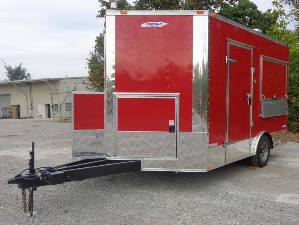1250-concession-trailer-8.5-x12-red-catering-enclosed-kitchen-2.jpg Concession Trailer 8.5' x12' Red - Catering Enclosed Kitchen