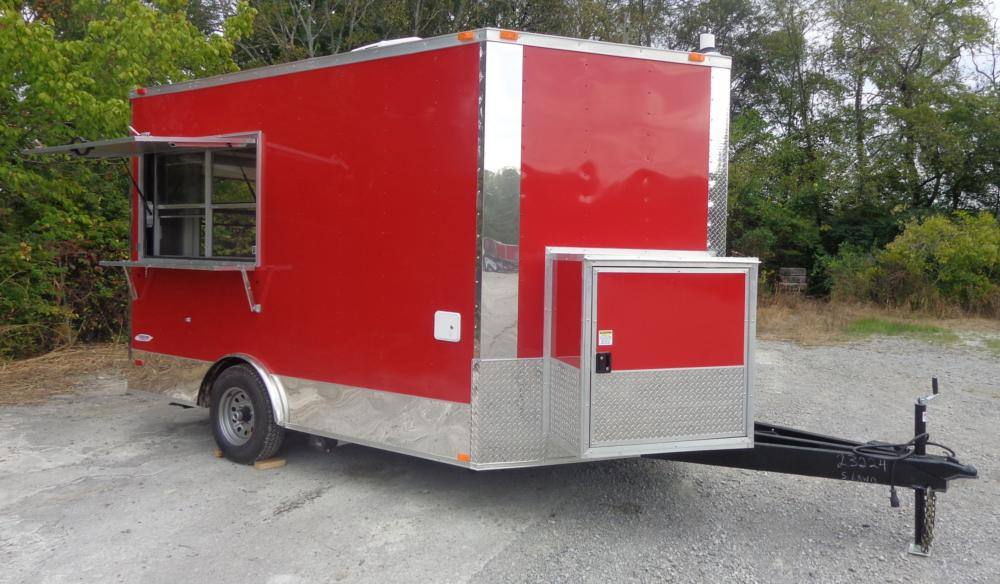 1250-concession-trailer-8.5-x12-red-catering-enclosed-kitchen-4.jpg Concession Trailer 8.5' x12' Red - Catering Enclosed Kitchen