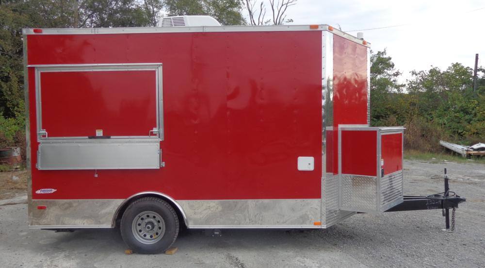 1250-concession-trailer-8.5-x12-red-catering-enclosed-kitchen-9.jpg Concession Trailer 8.5' x12' Red - Catering Enclosed Kitchen
