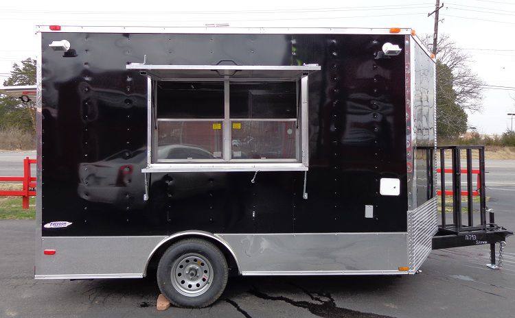1254-concession-trailer-8.5-x12-black-food-catering-event-vending-6.jpg Concession Trailer 8.5'x12' Black - Food Catering Event Vending